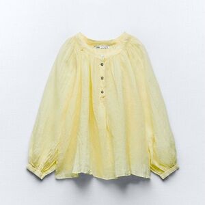 Ramie Balloon Blouse